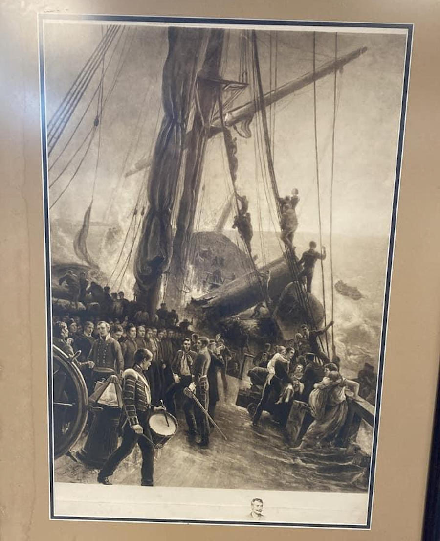 May 15 1893 Print of 
Wreck of the Birkenhead by Thomas M. M. Hemy