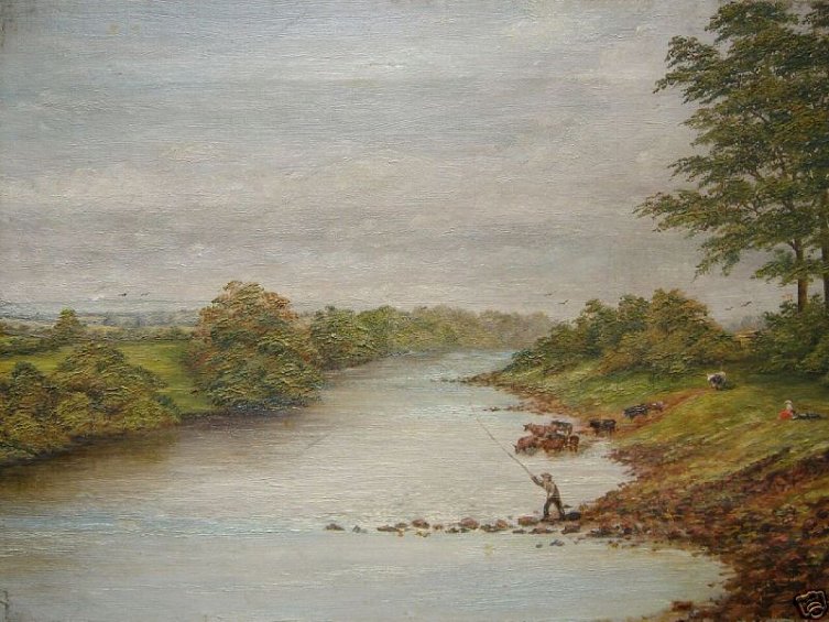 Fishing on the Ouse by 
Thomas M. M. Hemy. Date unknown.