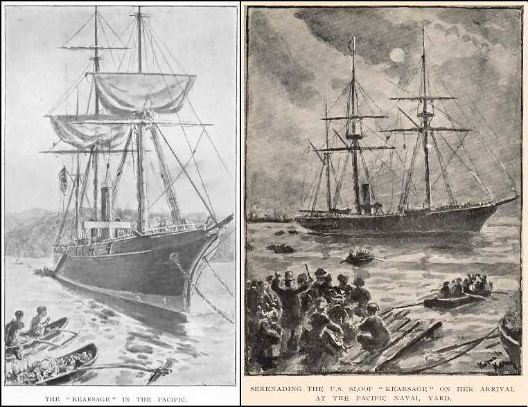 Two Kearsage Drawings by Thomas M. M. Hemy