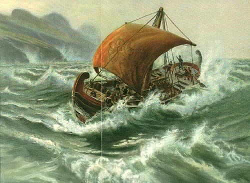 Phoenicians Visiting Old England (maybe) by Thomas M. M. Hemy c.1908 or 1909 perhaps